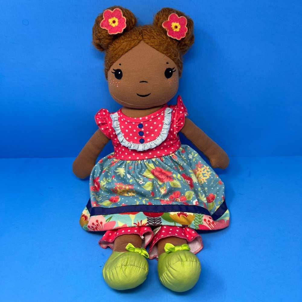 Matilda Jane Olivia Rag Doll 19 Inch Multicolor Floral Polka Dot Dress 28514A - Picture 15 of 16
